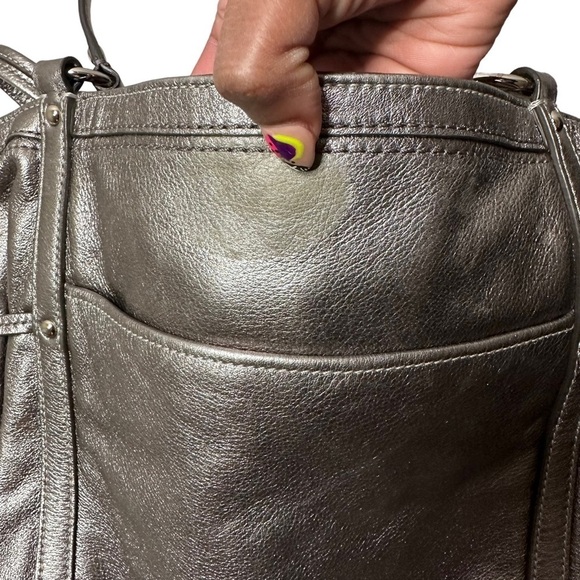 COACH Audrey Cinched North South Metallic Tote - Picture 15 of 16